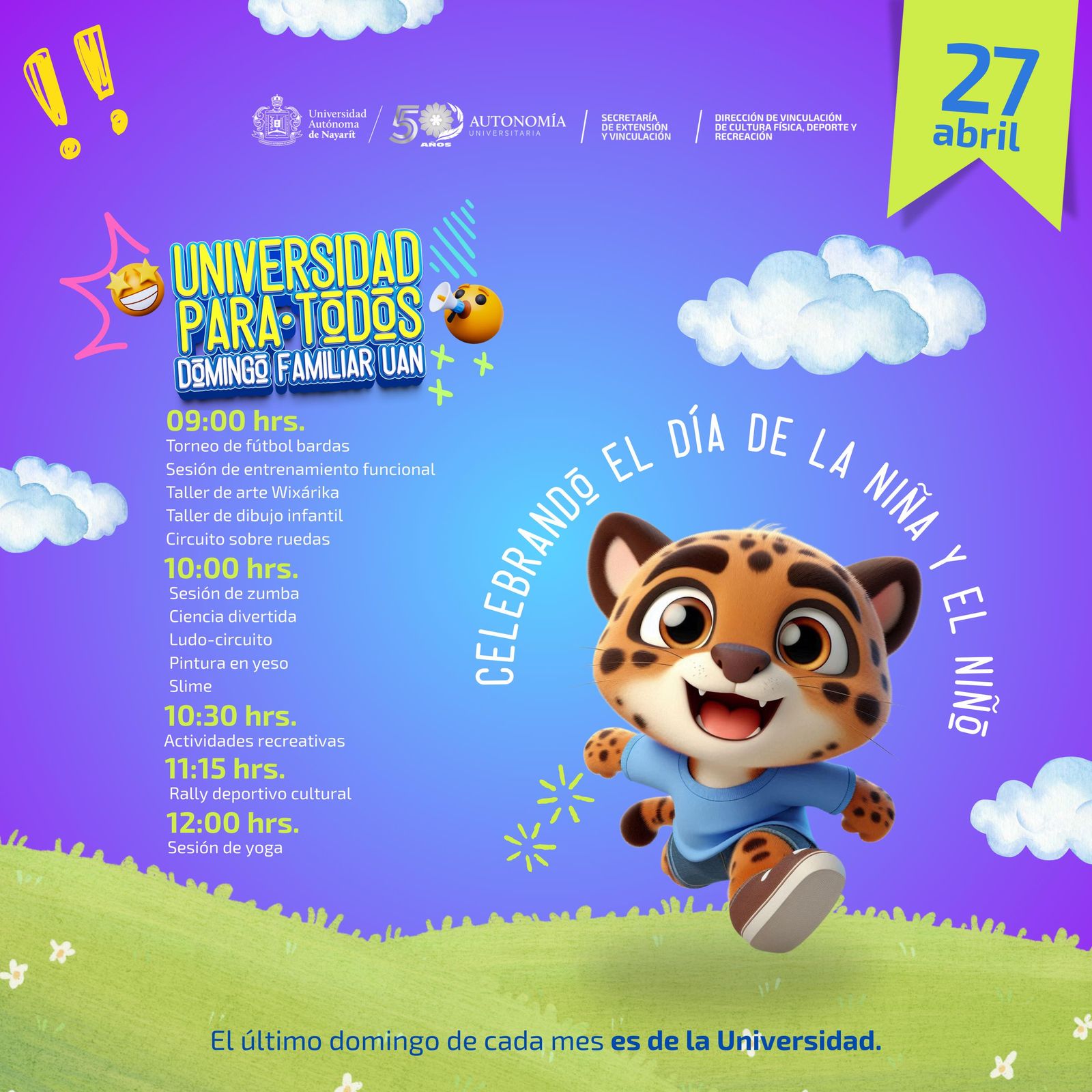 UAN celebra el Día de la Niñez con Domingo Familiar lleno de diversión